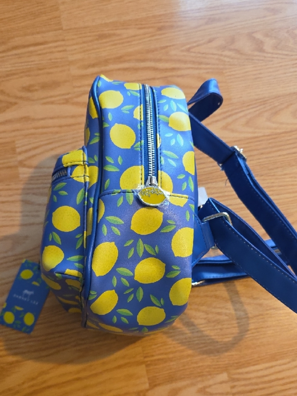 Dabney Lee Blue Lemon Print Mini Backpack - Picture 5 of 9